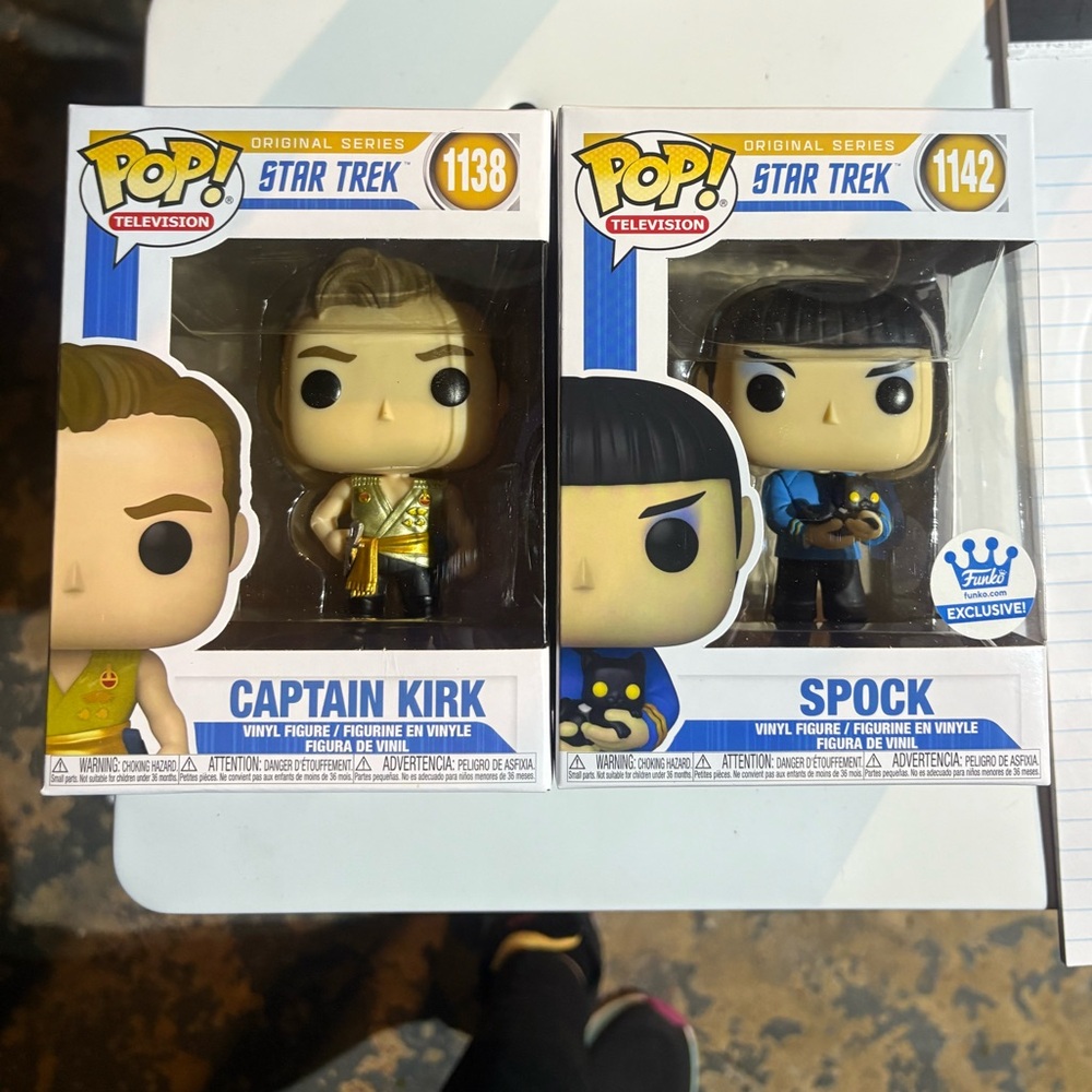 Funko Pop! Star Trek Set, Captain Kirk and Spock any trekies favorite